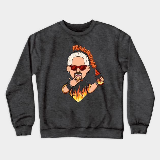 Mayor of Flavortown Crewneck Sweatshirt by jfeldmanart